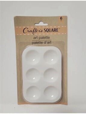NEW Crafter's Square White 6 Piece at 6-Well Artist Palette